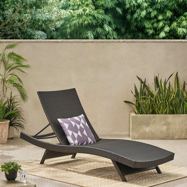 English Elm Salem Outdoor Pe Wicker Chaise Lounge Low Profile Poolside Sun Lounger 52005.00