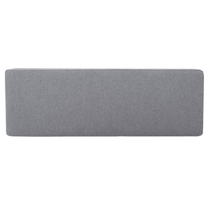 English Elm Ottoman Bench Seat with Lift Top Hidden Storage Polyester Upholstered Entryway Piece Grey 60159.00GRY