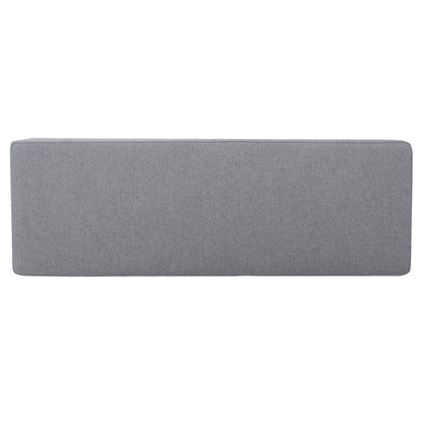 English Elm Ottoman Bench Seat with Lift Top Hidden Storage Polyester Upholstered Entryway Piece Grey 60159.00GRY
