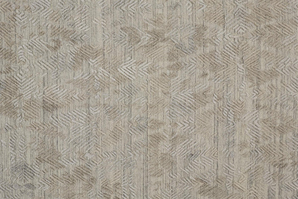 Feizy Rugs Elias Hand Woven Abstract Geometric Rug In Viscose And Wool - Elevate Your Home Décor Today! Gray,Taupe Viscose,Wool Els6718fgrybrng00