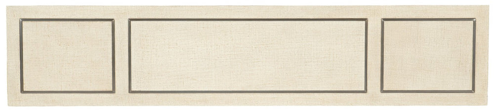 Hooker Furniture Cascade Pebble Beach Console Table 76" Wide, 16" Deep — Lacquered Burlap Finish, Champagne Inlay, Slim Storage 6120-85003-05