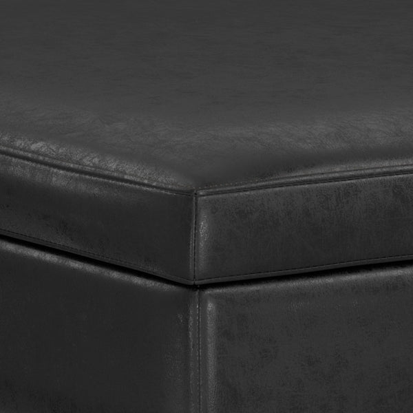 English Elm Owen Xl Square Coffee Table Ottoman - Stylish Distressed Black Storage & Seating Solution B136P159201-GIGA