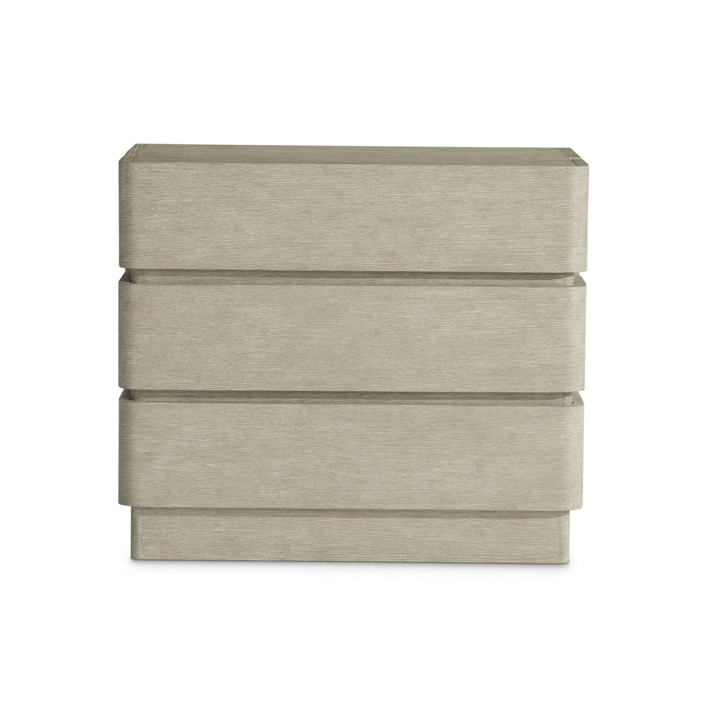 Bernhardt Bernhardt Arcadia Nightstand With Wire-Brushed Oak, 3 Wrap-Around Drawers, Soft-Close & Usb Charging 334234