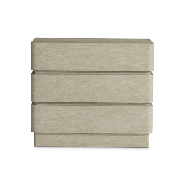 Bernhardt Bernhardt Arcadia Nightstand With Wire-Brushed Oak, 3 Wrap-Around Drawers, Soft-Close & Usb Charging 334234