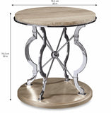 A.R.T. Furniture Morrissey Yeats Round Lamp Table Bezel 218308-2727 Silver 218308-2727