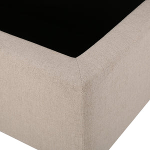 English Elm Hartford Upholstered Storage Ottoman Bench with Birch Legs for Living Room 73766.00FWHEAT