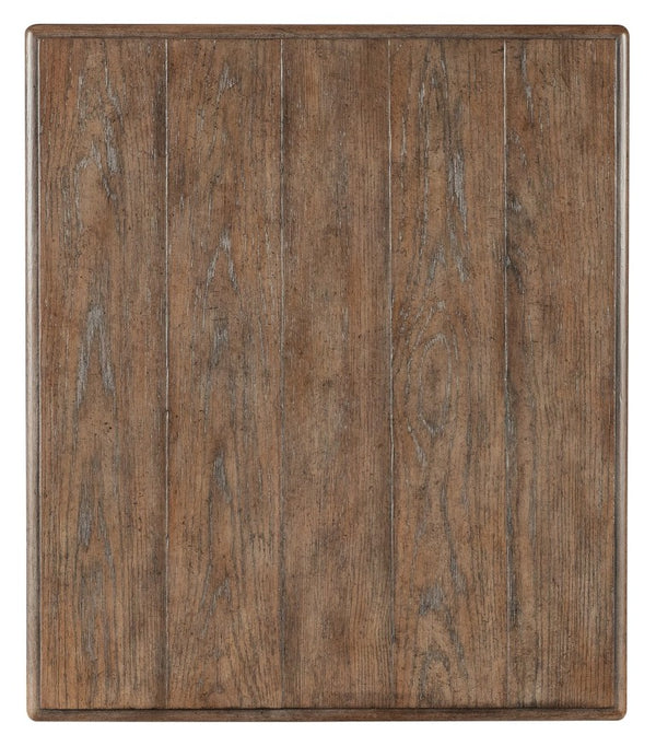 Hooker Furniture Americana Honey Finish End Table With Carved Turned Legs, Solid-Wood Edge Top And Open Shelf Medium Wood 7050-80114-85