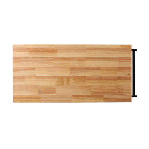 English Elm Christopher Knight Home® - Kitchen Island Cart with Solid Rubberwood Top, 41.75" Mobile Island with Drawer, Cabinet, Shelves & Wheels Black 67756.00NATBLK