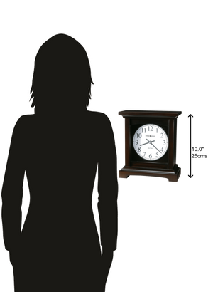 Hekman Furniture 630246 Urban Ii Mantel Clock - Elegant Black Coffee Finish, German Quartz Chimes & Volume Control Black Coffee Urban Mantel Ii 630246
