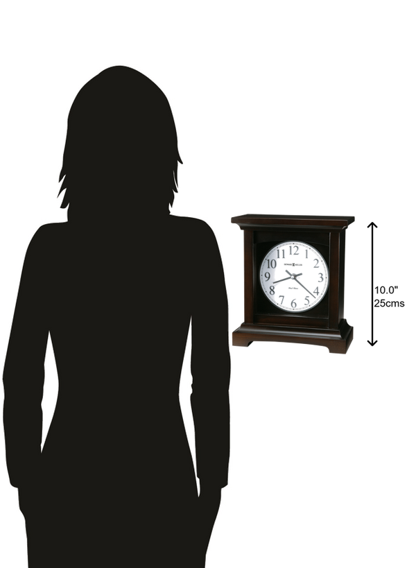 Hekman Furniture 630246 Urban Ii Mantel Clock - Elegant Black Coffee Finish, German Quartz Chimes & Volume Control Black Coffee Urban Mantel Ii 630246