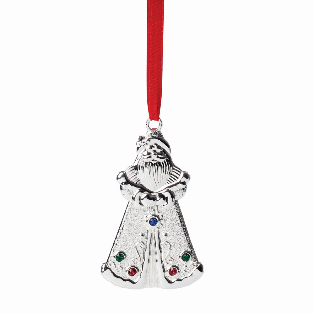 Lenox Jeweled Santa Ornament Multi, ALUMINUM METAL 893034