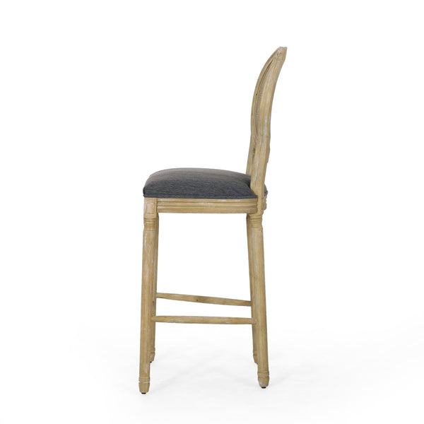 English Elm Christopher Knight Home® - French Country Virabit 2-Piece 30.25" Bar Stools with Hand-Woven Rattan Back & Tufted Cushions 71615.00CHAR