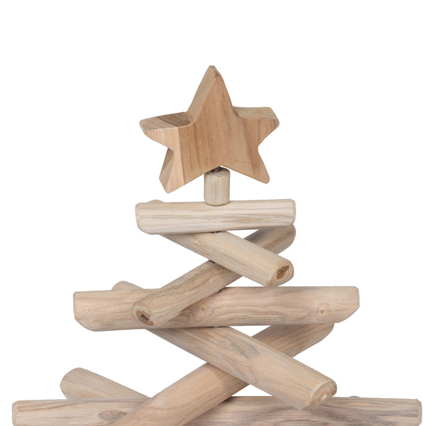 Rustic Teak Wood Christmas Tree, 25 in. XAB30202 Park Hill