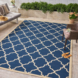 Christopher Knight Home® Serafin Geometric Area Rug, Navy/Ivory - 8' x 11'