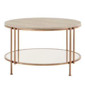 Homelegance By Top-Line Annika Champagne Gold Finish Coffee Table Champagne Gold Veneer