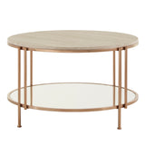 Homelegance By Top-Line Annika Champagne Gold Finish Coffee Table Champagne Gold Veneer