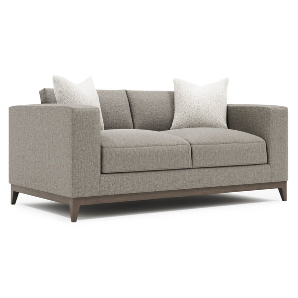 Bernhardt Bernhardt Noel Loveseat — Made-To-Order Plush Fabric, Sculpted Wooden Frame, Oversized Track Arms P7325B