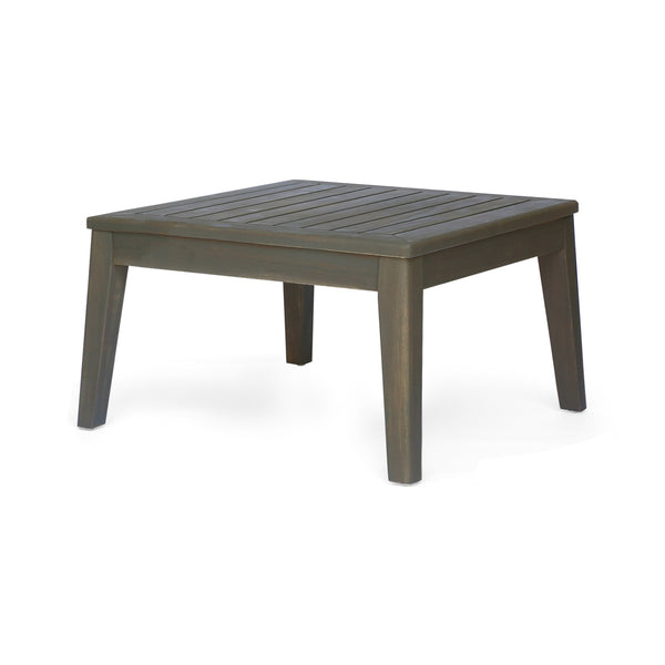 English Elm Christopher Knight Home® - Grenada 5-Seater Outdoor Acacia Wood Sectional Sofa Set With Water-Resistant Cushions, Grey+Dark Grey N773OS00059G