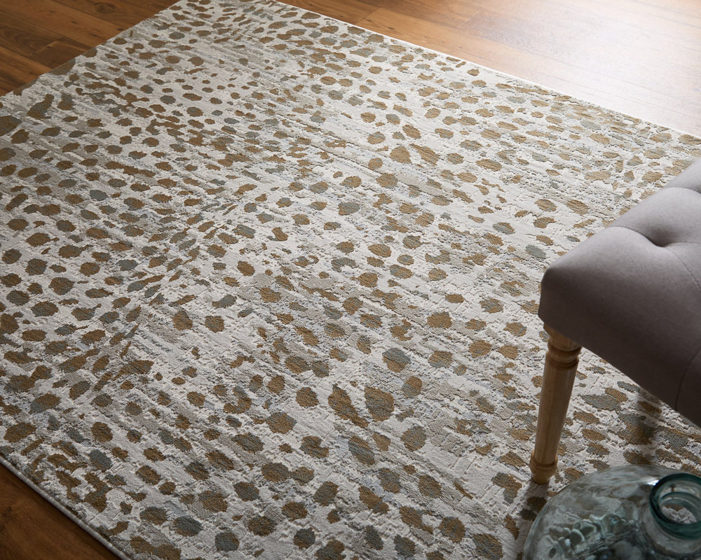 Feizy Rugs Waldor Modern Elegance High-low Pile Rug In Gold, Ivory & Gray - Perfect For Chic Home Decor Brown,Ivory,Tan Polypropylene,Polyester 7353837fbge000i71