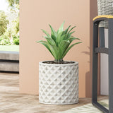 Christopher Knight Home® - Noble House - Moreno Outdoor Small Cast Stone Planter, Antique White