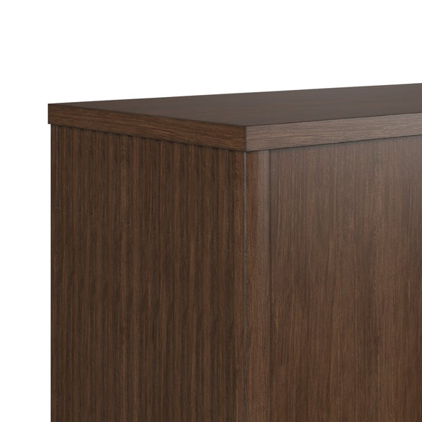 A.R.T. Furniture Verge Elegant Door Chest – Timeless Dark Wood Storage Solution with Antique Brass Knobs for Homes 337158-1960