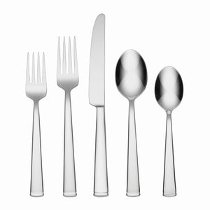 Lenox Oneida Perry 45 Piece Everyday Flatware Set, Service for 8 Metallic, STAINLESS METAL H253045AL20