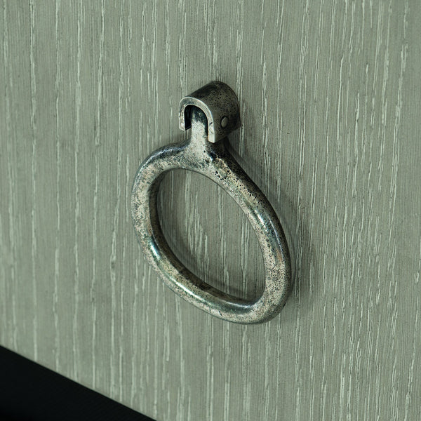 Bernhardt Bernhardt Linea Nightstand With Cerused Greige Oak, 3 Drawers, Textured Graphite Hardware, Rustic Modern Elegance 384232G