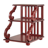 Homelegance By Top-Line Maude Scroll End Table Red Veneer