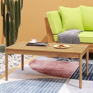 English Elm Christopher Knight Home® - BRYAN Teak Acacia Coffee Table - Rustic Outdoor Wood Accent 36.25" W Durable Weather-Resistant Design 72215.00