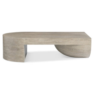 Bernhardt Bernhardt Moda Sculptural Cocktail Table In Aurum Oak Finish With Asymmetrical Low-Profile Design 547017