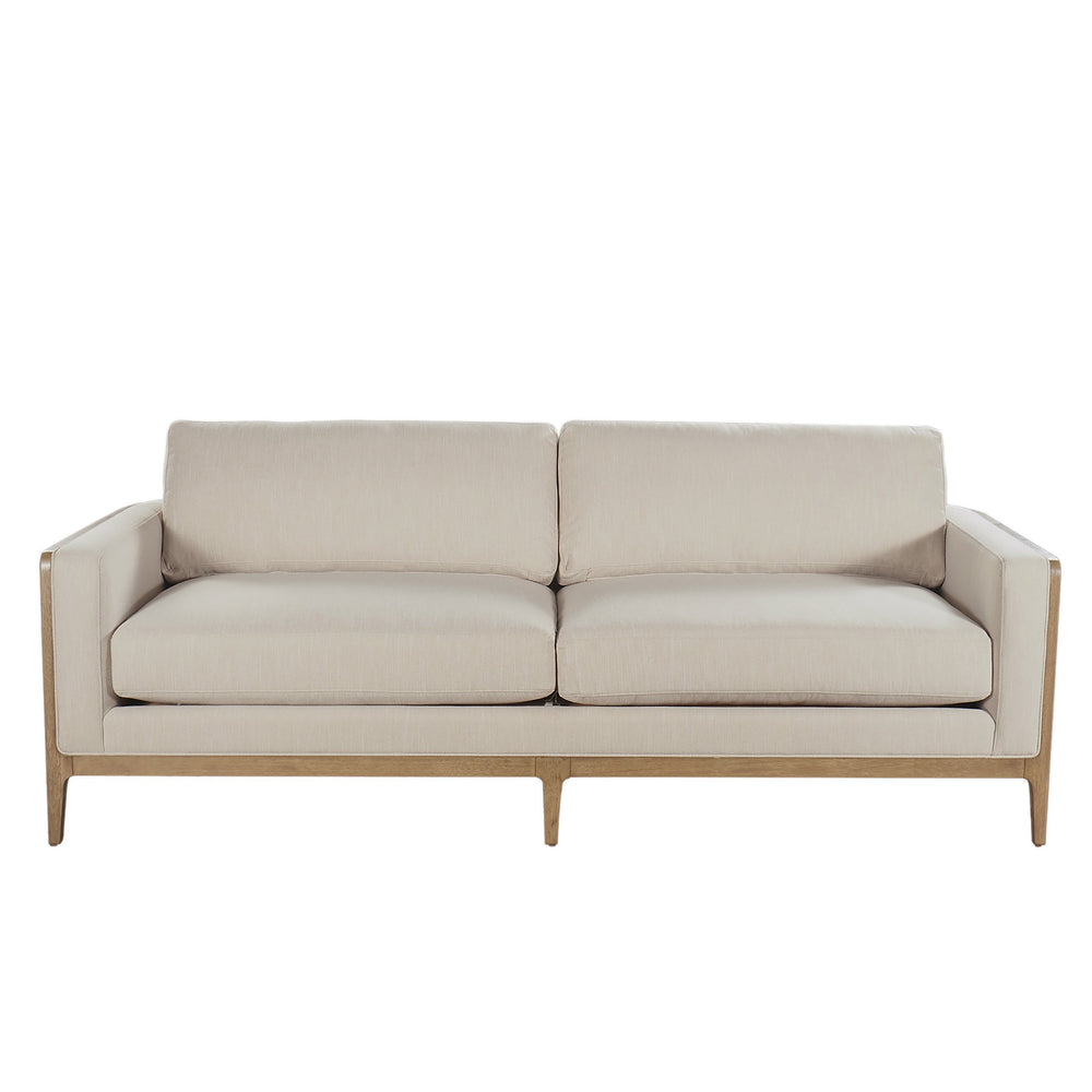 A.R.T. Furniture Harvey Sofa - Contemporary Tawny Parrawood Frame With Cozy Salty Sand Fabric & Comfort Pillows  Parrawood Solid Frame In The Tawny Finish 765501-5803