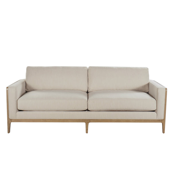 A.R.T. Furniture Harvey Sofa - Contemporary Tawny Parrawood Frame With Cozy Salty Sand Fabric & Comfort Pillows  Parrawood Solid Frame In The Tawny Finish 765501-5803