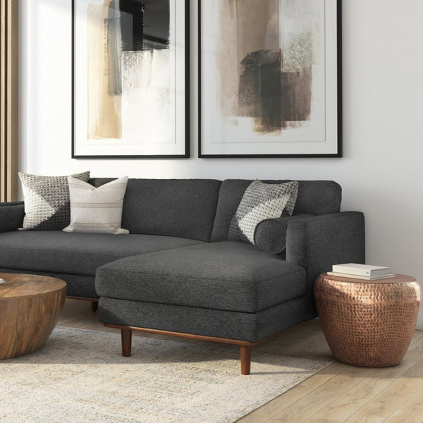 English Elm Preston - Handcrafted Antique Copper Drum Side Table - Modern Industrial Accent For Any Room B136P159008-GIGA