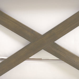 English Elm Christopher Knight Home® - Brava Timeless X-Back Corner Bench Set Of 2 - Durable Acacia Wood & Water-Resistant Cushions 57968.00WHI2