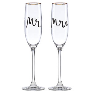 Lenox Kate Spade Bridal Party 2-Piece Champagne Flute Set Clear, GOLD GLASS,CRYSTAL 880361