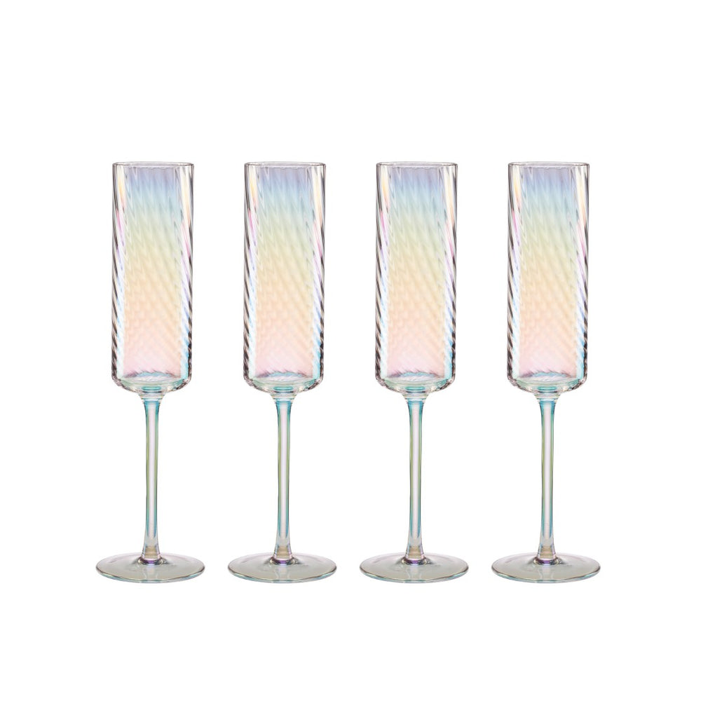 Lenox Tuscany Classics Iridescent Flutes, Set of 4 Clear, NO COLOR GLASS,CRYSTAL 897498