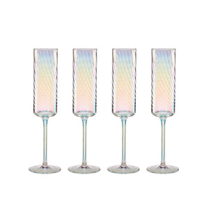 Lenox Tuscany Classics Iridescent Flutes, Set of 4 Clear, NO COLOR GLASS,CRYSTAL 897498