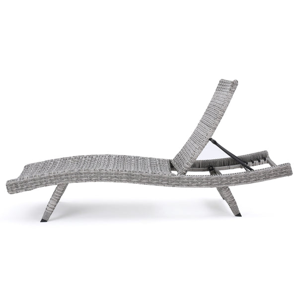 English Elm Christopher Knight Home® - Crete Wicker Chaise Lounge - Stylish, Adjustable Outdoor Seating For Patios, Pools & Coastal Retreats 58997.00MP2