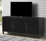 Parker House Bruno 68 In. TV Console Caviar Poplar Solids / Elm Veneers BRU#68