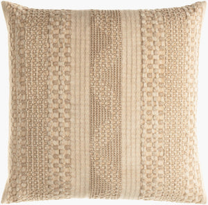 Livabliss Washed Waffle Cotton Throw Pillow Handcrafted Country Cottage Accent for Sofa or Chair WWA004-2020P