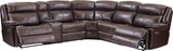 Parker House Parker Living Eclipse - Florence Brown 6 Piece Modular Power Reclining Sectional with Power Adjustable Headrests Florence Brown Top Grain Leather with Match (X) MECL-PACKA(H)-FBR