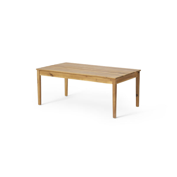 English Elm Christopher Knight Home® - BRYAN Teak Acacia Coffee Table - Rustic Outdoor Wood Accent 36.25" W Durable Weather-Resistant Design 72215.00