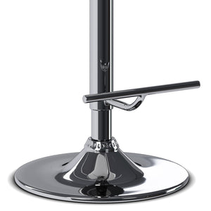 English Elm Marana Adjustable Swivel Bar Stool - Mid-Century Modern Design In White Faux Leather & Chrome Base B136P158935