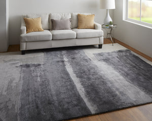 Feizy Rugs Anya Modern Watercolor-inspired Hand-tufted Wool And Viscose Rug For Contemporary Spaces Gray,Blue,Ivory Wool,Viscose Any8921fchlivyp00