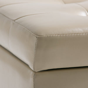 English Elm Cosmopolitan Storage Ottoman In Satin Cream - Versatile, Stylish, And Functional For Any Space B136P159767