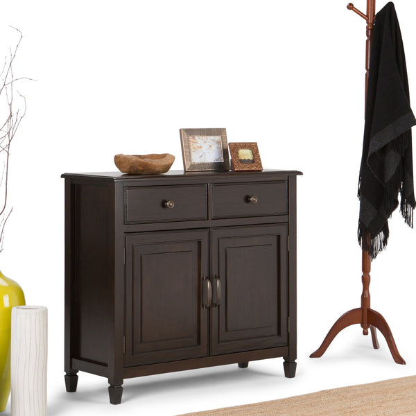 English Elm Connaught Handcrafted Solid Wood Storage Cabinet In Dark Chestnut Brown - Timeless Colonial Design B136P158125