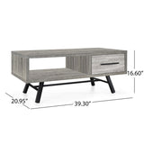 Christopher Knight Home® - Noble House - Burgoyne Mid-Century Modern Coffee Table with Storage