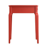 Homelegance By Top-Line Jessip 1-Drawer Wood Side Table Red Wood