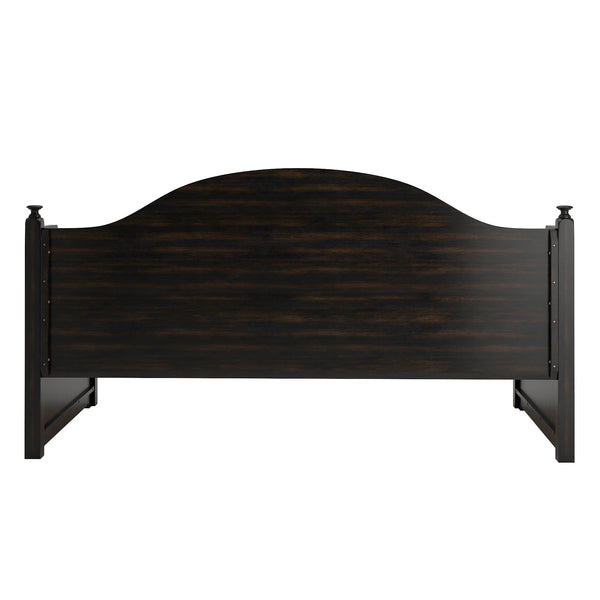 Homelegance By Top-Line Esteban Traditional Paneled Wood Daybed Black Rubberwood