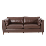 Christopher Knight Home® - Noble House - Warbler Contemporary Faux Leather Upholstered 3 Seater Sofa